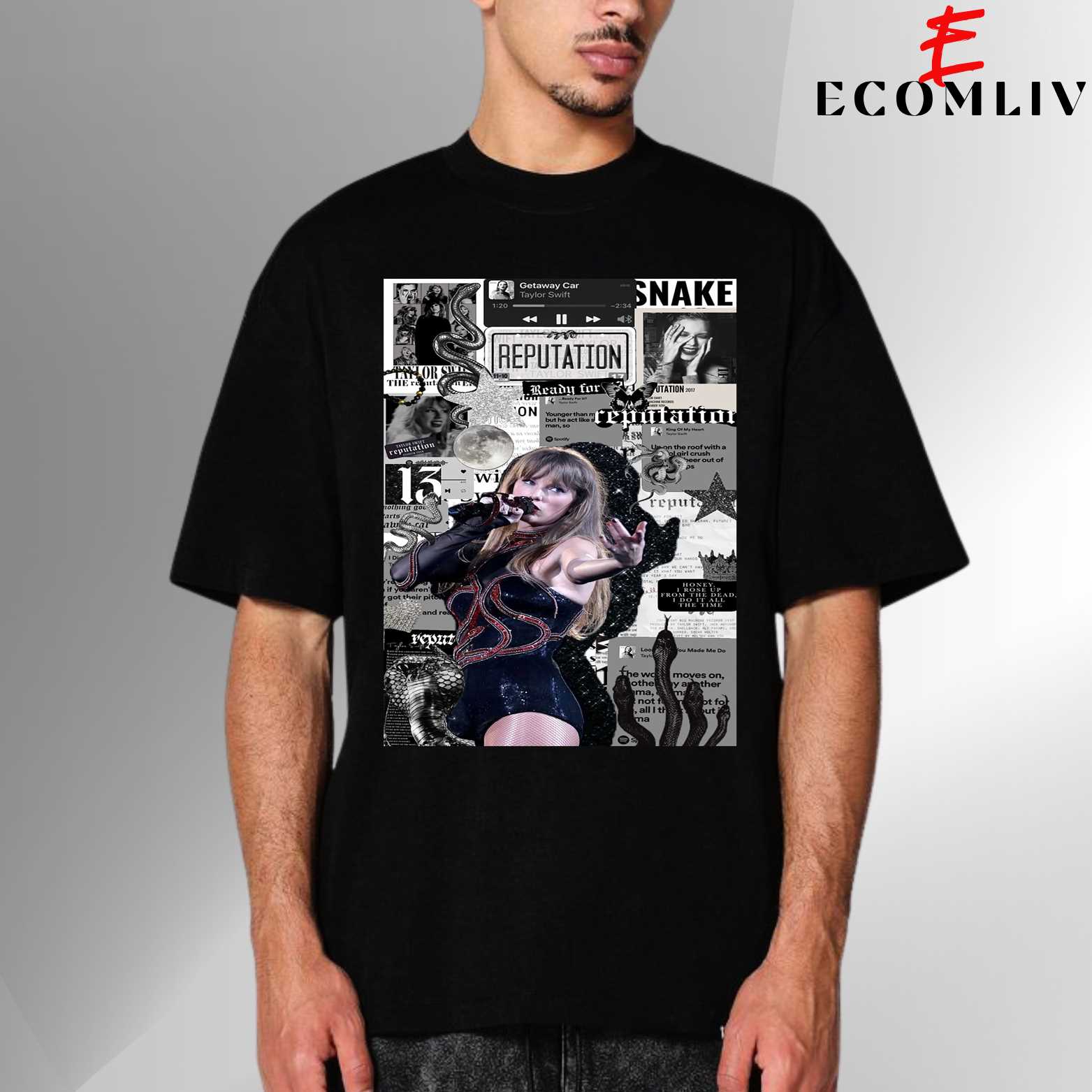 Dark Reputation T-Shirt, Taylor Swift Snake Tee, Unisex Tour Shirt